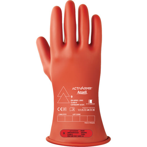 ACTIVARMR Activarmr RIG011RUL090 Electrical Insulating Gloves Class 0 11 inch