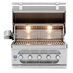 AMERICAN MADE GRILL American Made Grill MUS54-LP Muscle 54-Inch Built-in Dual Fuel Wood and Gas Grill with Infrared Searing Burner and Rotisserie Kit Propane