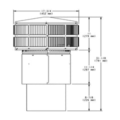HEAT & GLO Heat & Glo TR11T-B Round Telescoping Termination Cap with Storm Collar