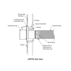 HEAT & GLO Heat & Glo SLP-HSFTK hht horizontal vent flex termination kit