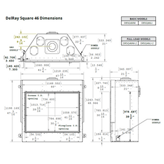MONTIGO Montigo DRSQ46NI-2 DelRay Full-Load 46 Square Direct-Vent Gas Fireplace