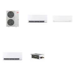 MITSUBISHI ELECTRIC Mitsubishi Multi-Zone 36000 BTU R-454B 20 SEER2 3-Zone Wall-Mounted Mini Split Heat Pump System - 6K+15K+24K