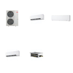 MITSUBISHI ELECTRIC Mitsubishi Multi-Zone 36000 BTU R-454B 20 SEER2 3-Zone Wall-Mounted Hyper Heat Mini Split Heat Pump System - 9K+12K+15K