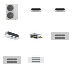 MITSUBISHI ELECTRIC Mitsubishi Multi-Zone 36000 BTU R-454B 20 SEER2 3-Zone 1-Way Ceiling Cassette Mini Split Heat Pump System - 6K+6K+18K