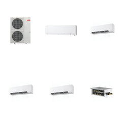 MITSUBISHI ELECTRIC Mitsubishi Multi-Zone 36000 BTU R-454B 20 SEER2 4-Zone Wall-Mounted Hyper Heat Mini Split Heat Pump System - 6K+9K+9K+15K