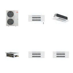 MITSUBISHI ELECTRIC Mitsubishi Multi-Zone 36000 BTU R-454B 20 SEER2 2-Zone 1-Way Ceiling Cassette Mini Split Heat Pump System - 9K+18K