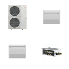 MITSUBISHI ELECTRIC Mitsubishi Multi-Zone 36000 BTU R-454B 20 SEER2 2-Zone Floor-Mounted Mini Split Heat Pump System - 12K+12K