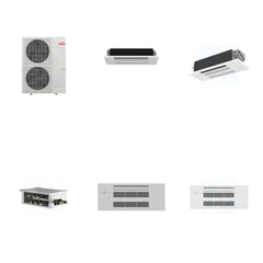 MITSUBISHI ELECTRIC Mitsubishi Multi-Zone 36000 BTU R-454B 20 SEER2 2-Zone 1-Way Ceiling Cassette Mini Split Heat Pump System - 6K+12K