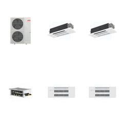 MITSUBISHI ELECTRIC Mitsubishi Multi-Zone 36000 BTU R-454B 20 SEER2 2-Zone 1-Way Ceiling Cassette Mini Split Heat Pump System - 12K+12K