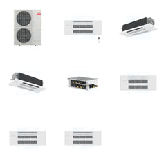MITSUBISHI ELECTRIC Mitsubishi Multi-Zone 36000 BTU R-454B 20 SEER2 3-Zone 1-Way Ceiling Cassette Mini Split Heat Pump System - 9K+12K+18K