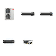 MITSUBISHI ELECTRIC Mitsubishi Multi-Zone 36000 BTU R-454B 16 SEER2 3-Zone Ducted Low-Static Mini Split Heat Pump System - 9K+9K+18K