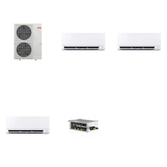 MITSUBISHI ELECTRIC Mitsubishi Multi-Zone 48000 BTU R-454B 20 SEER2 3-Zone Wall-Mounted Mini Split Heat Pump System - 6K+6K+24K
