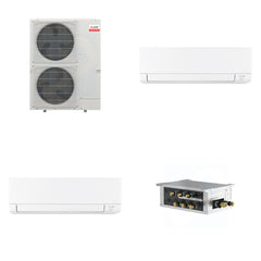 MITSUBISHI ELECTRIC Mitsubishi Multi-Zone 48000 BTU R-454B 20 SEER2 2-Zone Wall-Mounted Mini Split Heat Pump System - 18K+18K