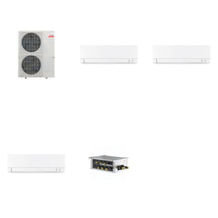 MITSUBISHI ELECTRIC Mitsubishi Multi-Zone 48000 BTU R-454B 20 SEER2 3-Zone Wall-Mounted Mini Split Heat Pump System - 15K+18K+18K
