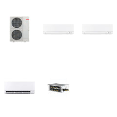 MITSUBISHI ELECTRIC Mitsubishi Multi-Zone 48000 BTU R-454B 20 SEER2 3-Zone Wall-Mounted Mini Split Heat Pump System - 15K+18K+24K