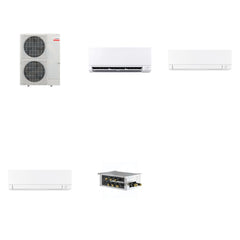 MITSUBISHI ELECTRIC Mitsubishi Multi-Zone 48000 BTU R-454B 20 SEER2 3-Zone Wall-Mounted Mini Split Heat Pump System - 12K+15K+18K