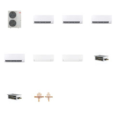 MITSUBISHI ELECTRIC Mitsubishi Multi-Zone 48000 BTU R-454B 20 SEER2 6-Zone Wall-Mounted Mini Split Heat Pump System - 6K+6K+6K+9K+15K+15K