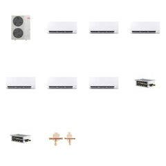 MITSUBISHI ELECTRIC Mitsubishi Multi-Zone 48000 BTU R-454B 20 SEER2 6-Zone Wall-Mounted Mini Split Heat Pump System - 6K+6K+6K+9K+12K+12K