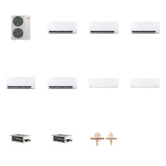 MITSUBISHI ELECTRIC Mitsubishi Multi-Zone 48000 BTU R-454B 20 SEER2 7-Zone Wall-Mounted Mini Split Heat Pump System - 6K+6K+6K+6K+6K+15K+15K