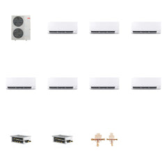 MITSUBISHI ELECTRIC Mitsubishi Multi-Zone 48000 BTU R-454B 20 SEER2 7-Zone Wall-Mounted Mini Split Heat Pump System - 6K+6K+6K+6K+12K+12K+12K