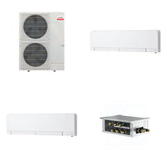 MITSUBISHI ELECTRIC Mitsubishi Multi-Zone 48000 BTU R-454B 20 SEER2 2-Zone Wall-Mounted Hyper Heat Mini Split Heat Pump System - 6K+6K