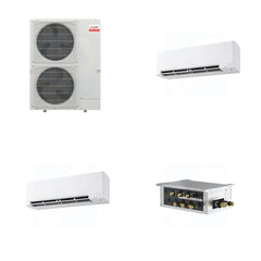 MITSUBISHI ELECTRIC Mitsubishi Multi-Zone 48000 BTU R-454B 20 SEER2 2-Zone Wall-Mounted Hyper Heat Mini Split Heat Pump System - 15K+15K