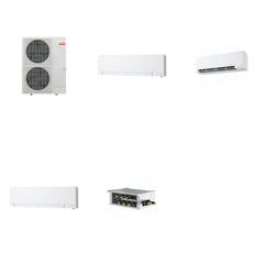MITSUBISHI ELECTRIC Mitsubishi Multi-Zone 48000 BTU R-454B 20 SEER2 3-Zone Wall-Mounted Hyper Heat Mini Split Heat Pump System - 6K+9K+12K