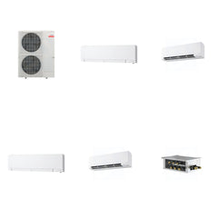 MITSUBISHI ELECTRIC Mitsubishi Multi-Zone 48000 BTU R-454B 20 SEER2 4-Zone Wall-Mounted Hyper Heat Mini Split Heat Pump System - 6K+9K+12K+15K