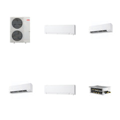 MITSUBISHI ELECTRIC Mitsubishi Multi-Zone 48000 BTU R-454B 20 SEER2 4-Zone Wall-Mounted Hyper Heat Mini Split Heat Pump System - 6K+9K+9K+12K