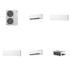 MITSUBISHI ELECTRIC Mitsubishi Multi-Zone 48000 BTU R-454B 20 SEER2 4-Zone Wall-Mounted Hyper Heat Mini Split Heat Pump System - 9K+12K+12K+18K