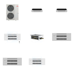 MITSUBISHI ELECTRIC Mitsubishi Multi-Zone 48000 BTU R-454B 20 SEER2 3-Zone 1-Way Ceiling Cassette Mini Split Heat Pump System - 6K+6K+9K