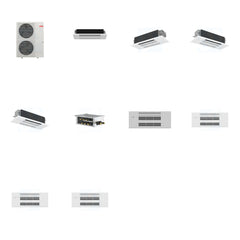 MITSUBISHI ELECTRIC Mitsubishi Multi-Zone 48000 BTU R-454B 20 SEER2 4-Zone 1-Way Ceiling Cassette Mini Split Heat Pump System - 6K+12K+18K+18K