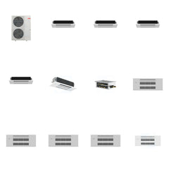 MITSUBISHI ELECTRIC Mitsubishi Multi-Zone 48000 BTU R-454B 20 SEER2 5-Zone 1-Way Ceiling Cassette Mini Split Heat Pump System - 6K+6K+6K+6K+18K
