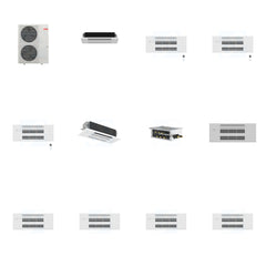 MITSUBISHI ELECTRIC Mitsubishi Multi-Zone 48000 BTU R-454B 20 SEER2 5-Zone 1-Way Ceiling Cassette Mini Split Heat Pump System - 6K+9K+9K+9K+18K