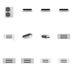 MITSUBISHI ELECTRIC Mitsubishi Multi-Zone 48000 BTU R-454B 20 SEER2 5-Zone 1-Way Ceiling Cassette Mini Split Heat Pump System - 6K+6K+6K+9K+12K