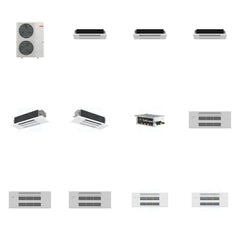 MITSUBISHI ELECTRIC Mitsubishi Multi-Zone 48000 BTU R-454B 20 SEER2 5-Zone 1-Way Ceiling Cassette Mini Split Heat Pump System - 6K+6K+6K+12K+18K