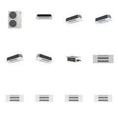 MITSUBISHI ELECTRIC Mitsubishi Multi-Zone 48000 BTU R-454B 20 SEER2 5-Zone 1-Way Ceiling Cassette Mini Split Heat Pump System - 6K+12K+12K+12K+18K