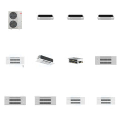 MITSUBISHI ELECTRIC Mitsubishi Multi-Zone 48000 BTU R-454B 20 SEER2 5-Zone 1-Way Ceiling Cassette Mini Split Heat Pump System - 6K+6K+6K+9K+18K