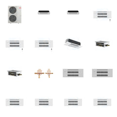 MITSUBISHI ELECTRIC Mitsubishi Multi-Zone 48000 BTU R-454B 20 SEER2 6-Zone 1-Way Ceiling Cassette Mini Split Heat Pump System - 6K+6K+9K+9K+9K+18K