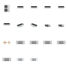 MITSUBISHI ELECTRIC Mitsubishi Multi-Zone 48000 BTU R-454B 20 SEER2 7-Zone 1-Way Ceiling Cassette Mini Split Heat Pump System - 6K+6K+6K+6K+6K+12K+18K