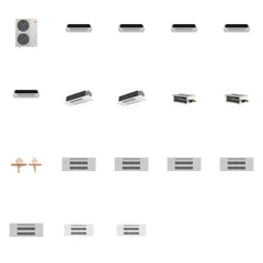 MITSUBISHI ELECTRIC Mitsubishi Multi-Zone 48000 BTU R-454B 20 SEER2 7-Zone 1-Way Ceiling Cassette Mini Split Heat Pump System - 6K+6K+6K+6K+6K+12K+12K