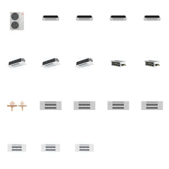 MITSUBISHI ELECTRIC Mitsubishi Multi-Zone 48000 BTU R-454B 20 SEER2 7-Zone 1-Way Ceiling Cassette Mini Split Heat Pump System - 6K+6K+6K+6K+12K+12K+12K
