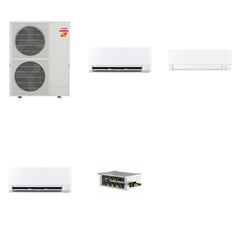 MITSUBISHI ELECTRIC Mitsubishi Multi-Zone 60000 BTU R-454B 20 SEER2 3-Zone Wall-Mounted Mini Split Heat Pump System - 6K+18K+24K