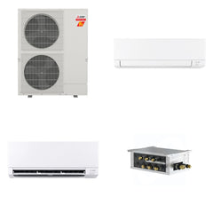 MITSUBISHI ELECTRIC Mitsubishi Multi-Zone 60000 BTU R-454B 20 SEER2 2-Zone Wall-Mounted Mini Split Heat Pump System - 18K+24K