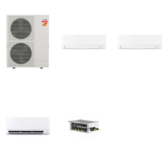 MITSUBISHI ELECTRIC Mitsubishi Multi-Zone 60000 BTU R-454B 20 SEER2 3-Zone Wall-Mounted Mini Split Heat Pump System - 18K+18K+24K