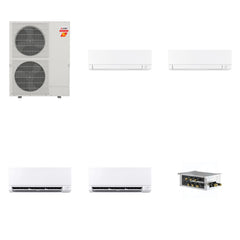 MITSUBISHI ELECTRIC Mitsubishi Multi-Zone 60000 BTU R-454B 20 SEER2 4-Zone Wall-Mounted Mini Split Heat Pump System - 15K+15K+24K+24K