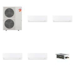 MITSUBISHI ELECTRIC Mitsubishi Multi-Zone 60000 BTU R-454B 20 SEER2 4-Zone Wall-Mounted Mini Split Heat Pump System - 15K+15K+18K+18K