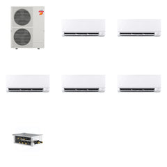 MITSUBISHI ELECTRIC Mitsubishi Multi-Zone 60000 BTU R-454B 20 SEER2 5-Zone Wall-Mounted Mini Split Heat Pump System - 6K+6K+6K+9K+24K
