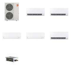 MITSUBISHI ELECTRIC Mitsubishi Multi-Zone 60000 BTU R-454B 20 SEER2 5-Zone Wall-Mounted Mini Split Heat Pump System - 6K+6K+15K+18K+24K