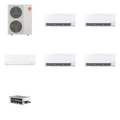 MITSUBISHI ELECTRIC Mitsubishi Multi-Zone 60000 BTU R-454B 20 SEER2 5-Zone Wall-Mounted Mini Split Heat Pump System - 6K+9K+15K+24K+24K